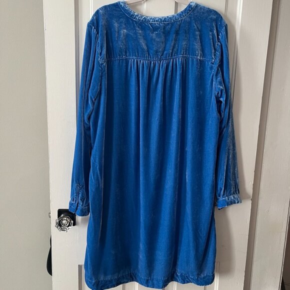 Anthropologie Melody Blue Velvet Tunic Dress size XL - Picture 4 of 10